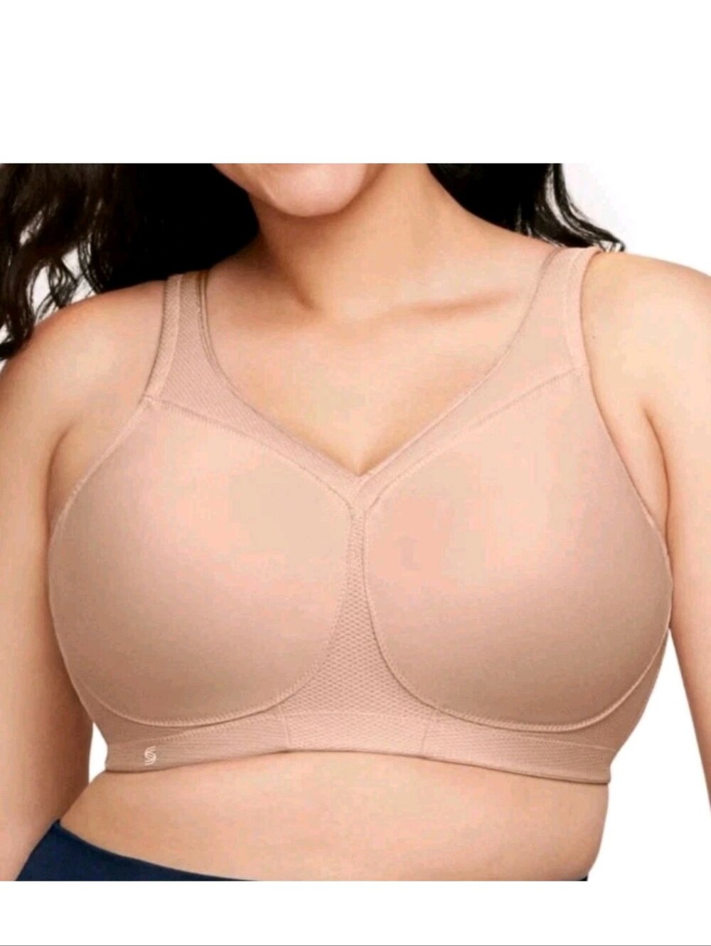 Glamorise Sport MagicLift Seamless Sports Bra Wirefree Size 36I Beige #1006